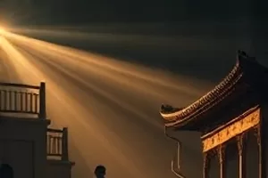 第七个夏天剧集封面,海岛礁石与落日逆光