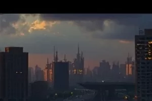 逆流的光剧集封面,逆光中的游泳馆水面