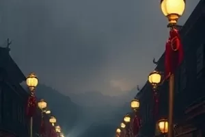 归途列车电影封面，绿皮车厢连接处的光影